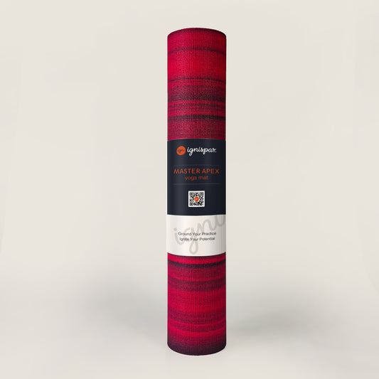MasterApex Luminous Yoga Mat  5mm - Lava Deep